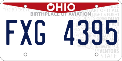 OH license plate FXG4395