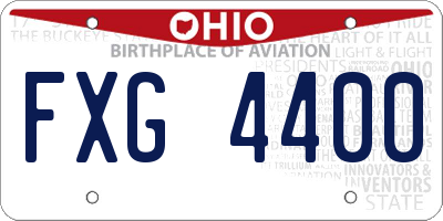 OH license plate FXG4400