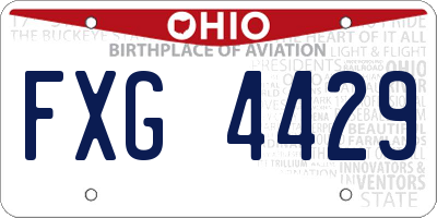 OH license plate FXG4429
