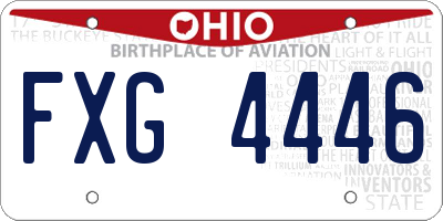 OH license plate FXG4446