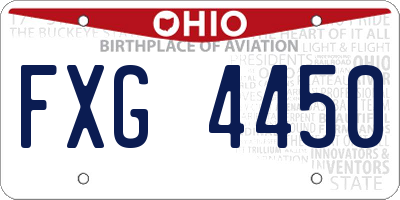 OH license plate FXG4450