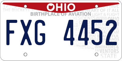 OH license plate FXG4452