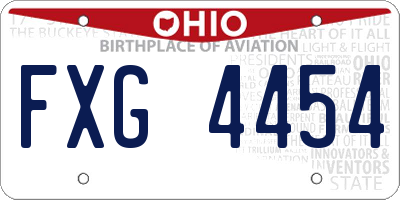 OH license plate FXG4454