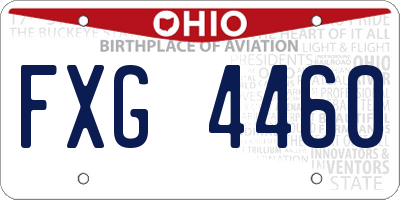 OH license plate FXG4460