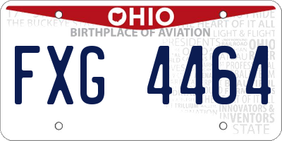 OH license plate FXG4464