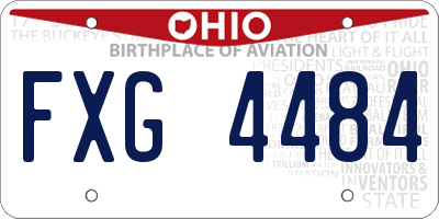OH license plate FXG4484