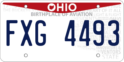 OH license plate FXG4493
