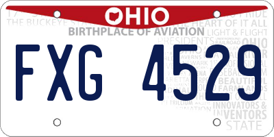 OH license plate FXG4529