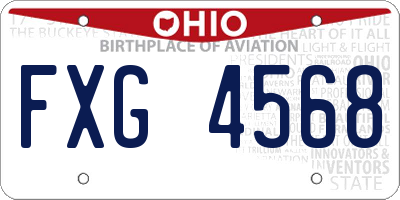 OH license plate FXG4568