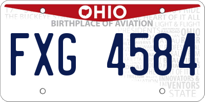 OH license plate FXG4584