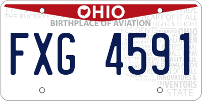 OH license plate FXG4591