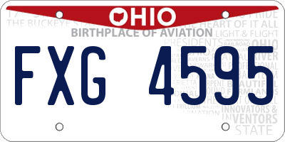 OH license plate FXG4595