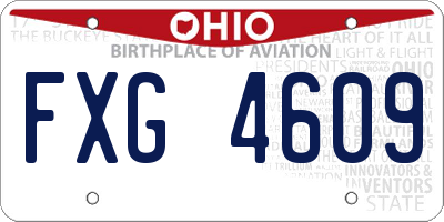 OH license plate FXG4609