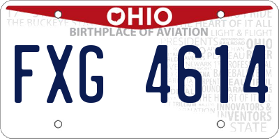 OH license plate FXG4614