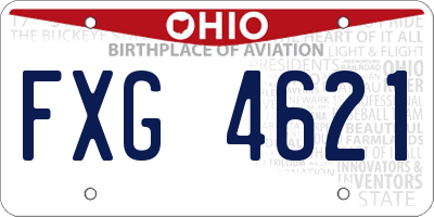 OH license plate FXG4621