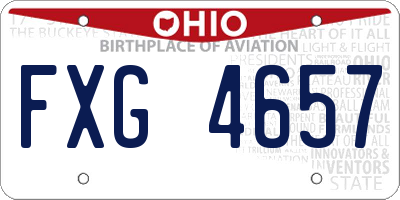 OH license plate FXG4657