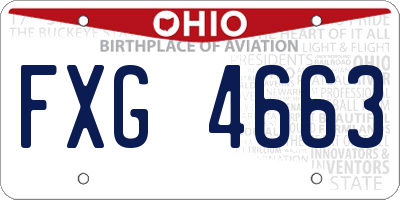 OH license plate FXG4663