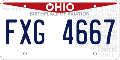 OH license plate FXG4667