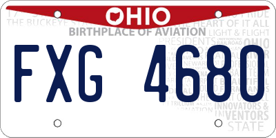 OH license plate FXG4680