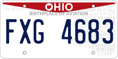 OH license plate FXG4683