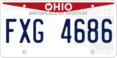 OH license plate FXG4686