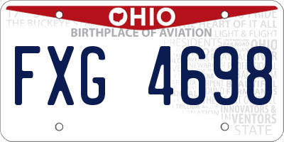 OH license plate FXG4698