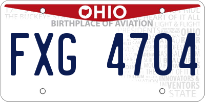 OH license plate FXG4704