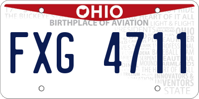 OH license plate FXG4711