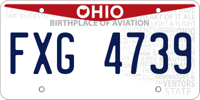 OH license plate FXG4739