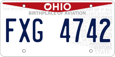 OH license plate FXG4742