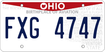 OH license plate FXG4747