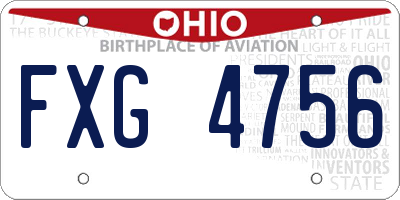 OH license plate FXG4756