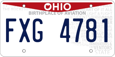 OH license plate FXG4781