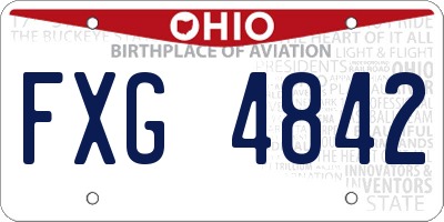 OH license plate FXG4842