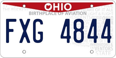 OH license plate FXG4844