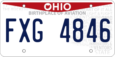 OH license plate FXG4846