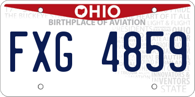 OH license plate FXG4859