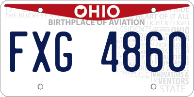 OH license plate FXG4860