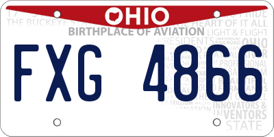 OH license plate FXG4866