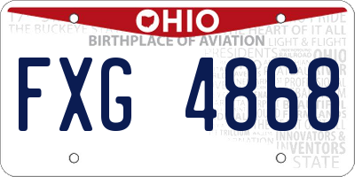 OH license plate FXG4868