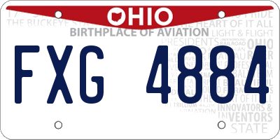OH license plate FXG4884