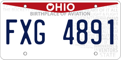 OH license plate FXG4891