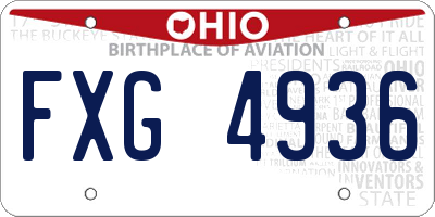 OH license plate FXG4936