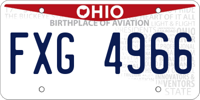 OH license plate FXG4966