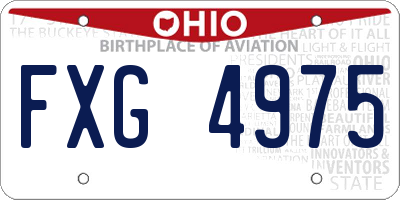 OH license plate FXG4975