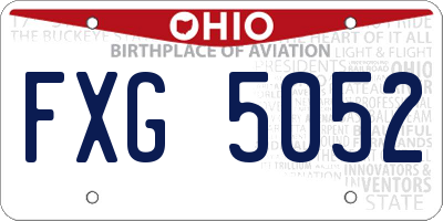 OH license plate FXG5052