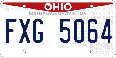 OH license plate FXG5064
