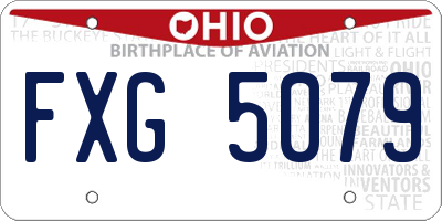 OH license plate FXG5079