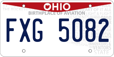 OH license plate FXG5082