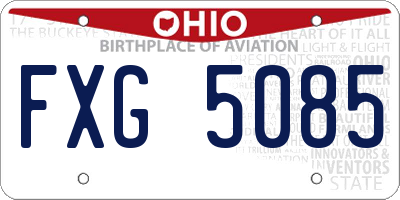 OH license plate FXG5085